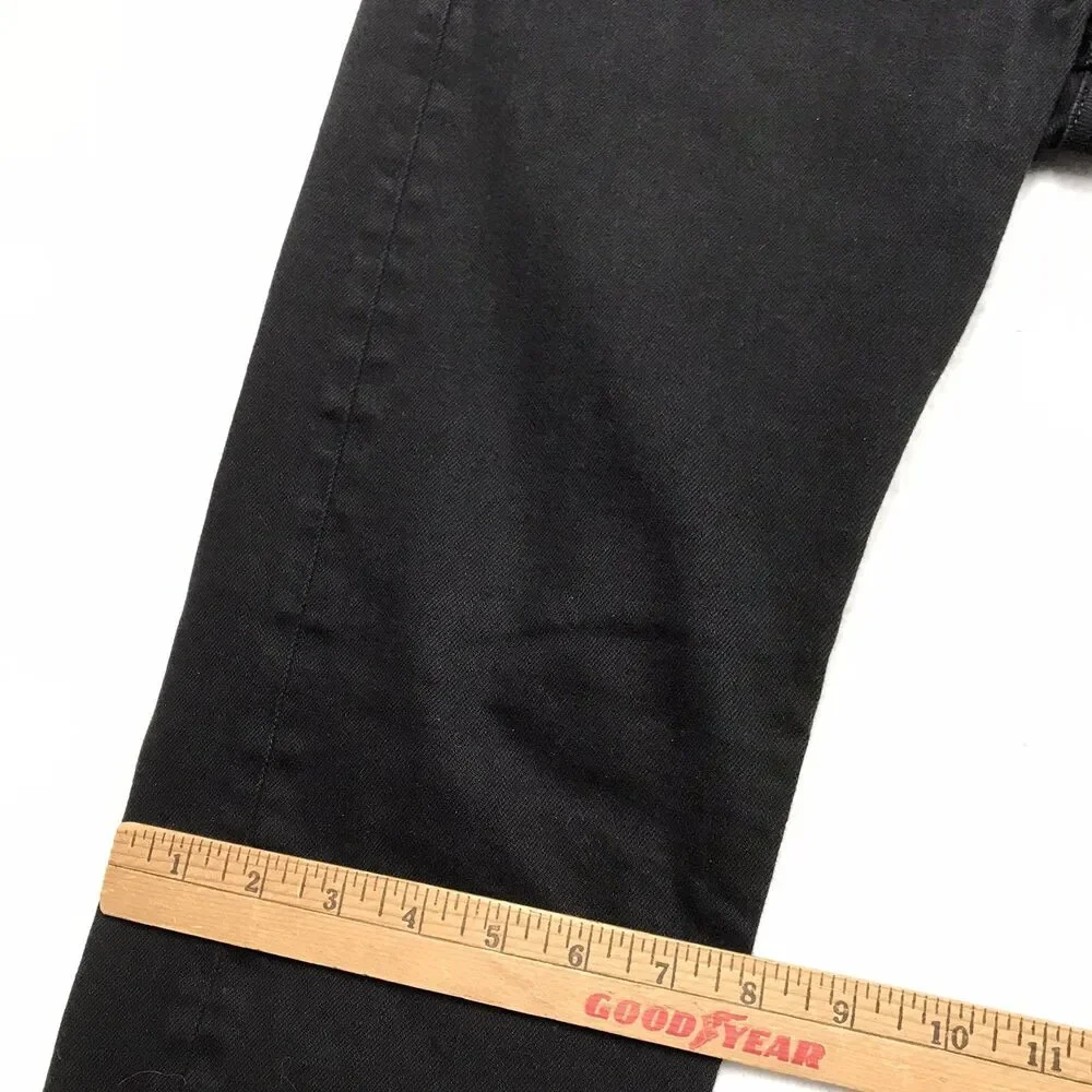 UNIQLO Selvedge Black Jeans Men 32x30 (32/32 tag) Slim Fit Straight Mid Rise